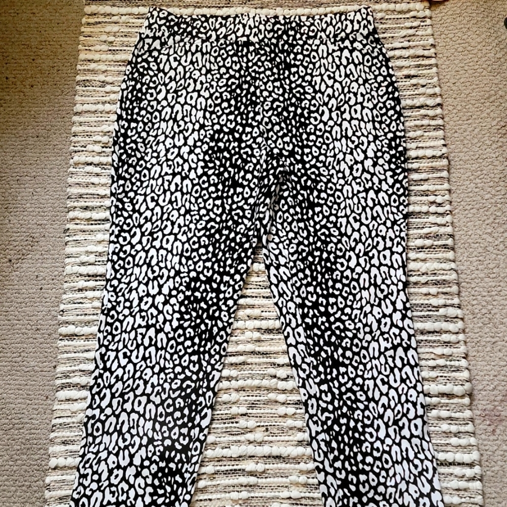Michael Kors Black & White Pant‎ Size XL
